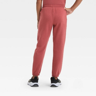 Boys' Fleece Jogger Pants - All In Motion Red XL