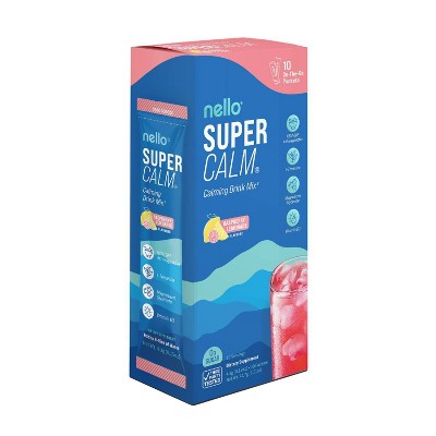 Nello Supercalm Calming Drink Mix Supplement Powder - Raspberry Lemonade - 10ct