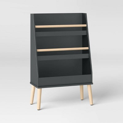 Modern Tall Three Shelf Kids' Bookshelf Dark Gray - Pillowfort: MDF Frame, 3 Shelves, Baby Bookcase, 37.44" Height (LOCAL PICKUP ONLY)