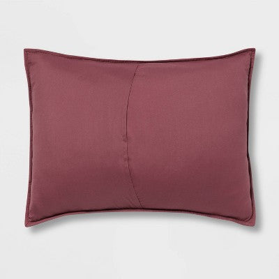 Standard Lofty Velvet Quilt Sham Purple - Threshold: OEKO-TEX Certified, Machine Washable, Polyester Backing