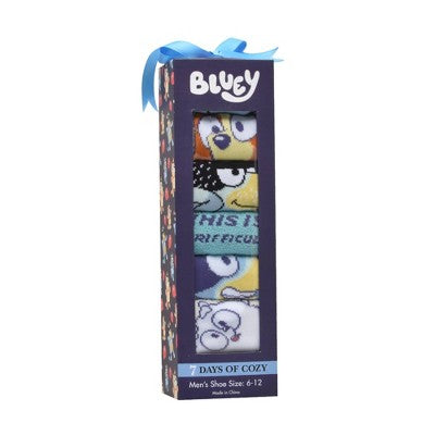 Men's Bluey Cozy Socks - Oatmeal 6-12