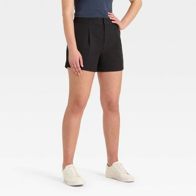 Women's 4" Woven High Rise Golf Shorts - All In Motion Black S