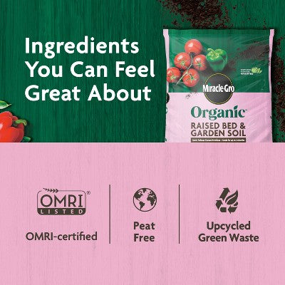 Miracle-Gro Organic Raised Bed & Garden 54.77lbs Potting Soil (LOCAL PICKUP ONLY)