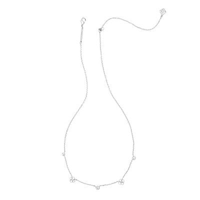 Kendra Scott Iris Rhodium Over Brass Strand Necklace - Silver: 14K Gold Over Brass, Lobster Claw Clasp, 19" Length