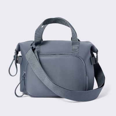 Insulated Bottle Cooler Shoulder Diaper Bag - Blue Solid - Cloud Island