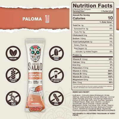 Salud Hydration + Immunity Paloma Drink Mix - 6pk/1.27oz