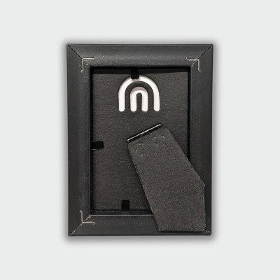 Harbortown 4pk 2"x3" Soft Linear Profile Mini Picture Frames Matte Black
