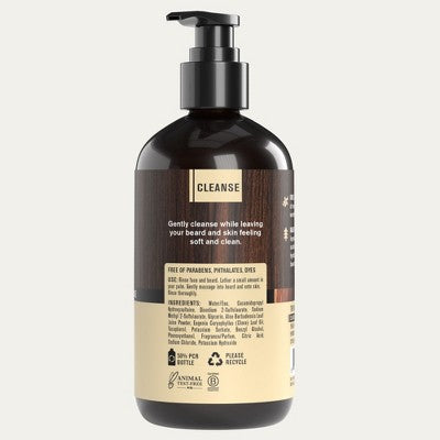 Every Man Jack Naturally Derived Men's Beard and Face Wash - Vanilla + Cedar - 6.7 fl oz: Paraben-Free, Vegan, Gel, Normal Skin