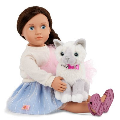 Our Generation Mindy & Pepper 18'' Doll & Pet Kitten Set