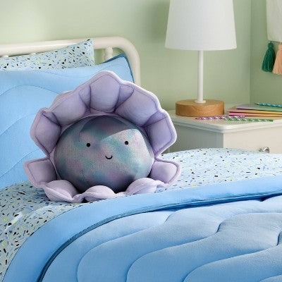Clam with Pearl Weighted Plush Kids' Throw Pillow Light Purple - Pillowfort