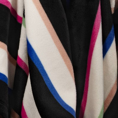 Boardwalk Striped Plush Throw Blanket - Room Essentials