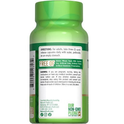 Nature's Truth Taurine Supplement | 1500mg | 90 Capsules