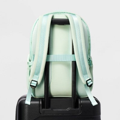 14L Faux Neoprene Backpack - All In Motion Mint: Water-Resistant College Bookbag