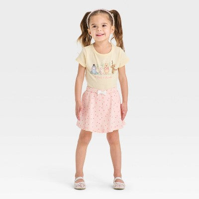 Toddler Girls' Pooh and Friends Short Sleeve T-Shirt - Yellow 3T