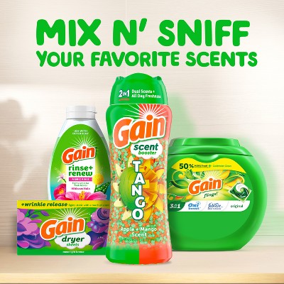 Gain Apple Mango Tango Beads Scent Boosters - 21.1oz: Bleach-Free, Odor Control, Spill-Resistant Lid