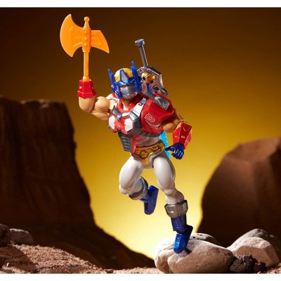 Masters of the Universe Origins x Transformers Optimus Prime Armor He-Man Action Figure, MOTU Toy