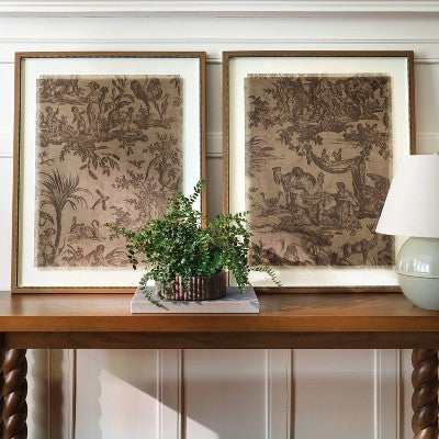 24"x30" Set of 2 Framed Textile Framed Wall Art - Threshold designed with Studio McGee (LOCAL PICKUP ONLY)