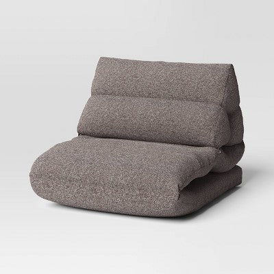 Tufted Baffled Foam Lounge Dorm Chair Gray - Room Essentials: Upholstered Accent, No Assembly Required (LOCAL PICKUP ONLY)