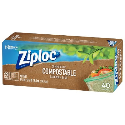 Ziploc Compostable Sandwich Bags - 40ct