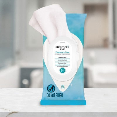 Summer's Eve Fragrance Free Feminine Cleansing Wipes - 32ct