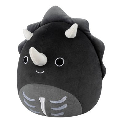 Squishmallows 12" Black Skeleton Triceratops Medium Plush
