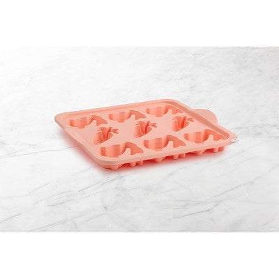 Trudeau 9 Cavity Silicone Bunny and Carrot Pan Pink