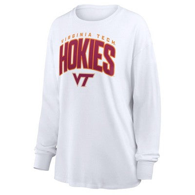 NCAA Virginia Tech Hokies Women's White Long Sleeve T-Shirt - S