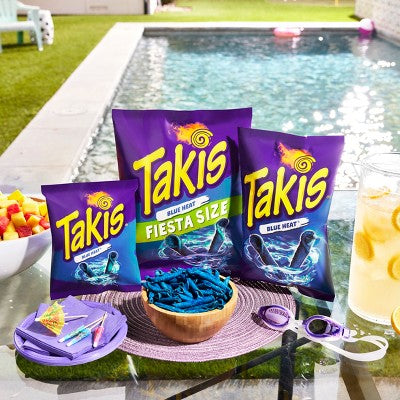 Takis Blue Heat Tortilla Chips Fiesta Size Bag - 17oz