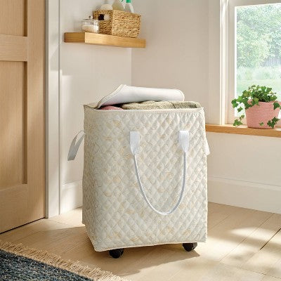 Rolling Storage Bag Quilted Floral - Brightroom