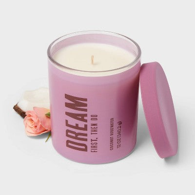 Dream Coconut Rosewater Jar Candle 12oz - Room Essentials