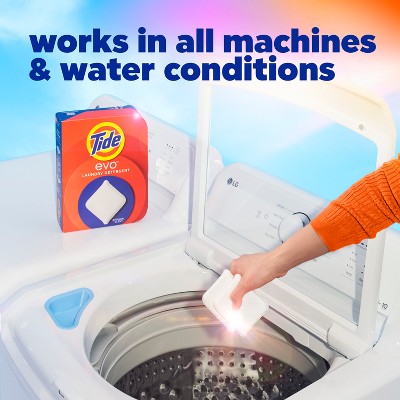 Tide Evo Original Laundry Detergent Tiles - 16ct: Box, Cold Water Detergent, Dye-Free, High Efficiency