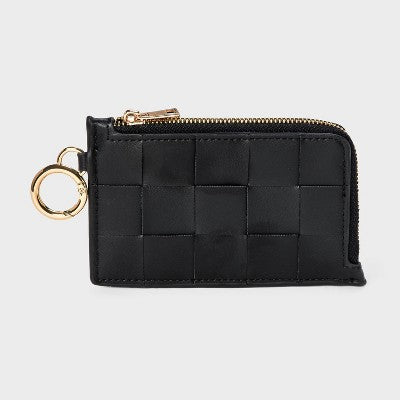 L-Zip Card Case - A New Day Black/Woven