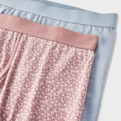 Men's 2pk Fashion Boxer Briefs - Goodfellow & Co Mauve XL: Cotton-Spandex Blend, Mid Rise, Knit Fabric