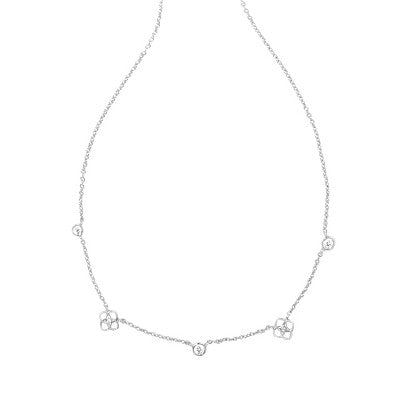 Kendra Scott Iris Rhodium Over Brass Strand Necklace - Silver: 14K Gold Over Brass, Lobster Claw Clasp, 19" Length