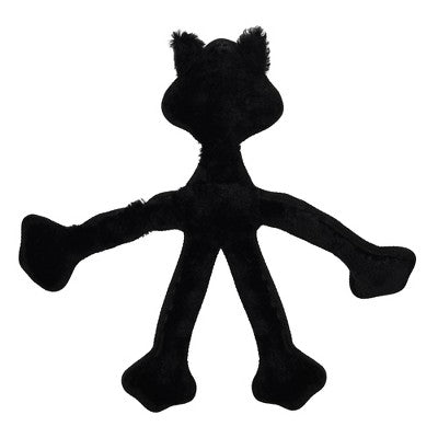 Multipet Skelerope Black Cat Interactive Plush Dog Toy - Black