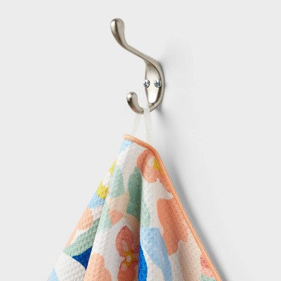 Waffle Abstract Floral Hand Towel Pastel - Room Essentials