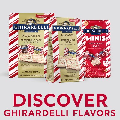 Ghirardelli Christmas Candy Peppermint Bark Milk Chocolate Squares - 4.57oz