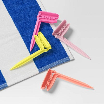 4pk Towel Clips Warm Colorway - Sun Squad