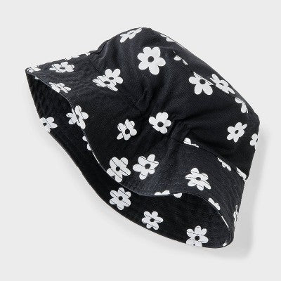 Girls' Daisies Bucket Hat - Cat & Jack Black/White