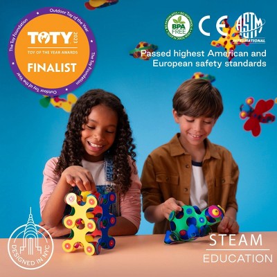 Clixo Creator Pack: Magnetic Building Sets for Creative Thinking & Fine Motor Skills, Includes Instruction Guide, 42 Pieces