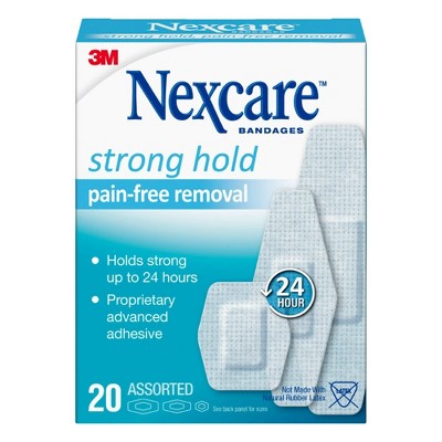 Nexcare Sensitive Skin White Adhesive Bandage Sterile 7/8 X 1-1/4 Inch / 1-1/8 X 3 Inch / 15/16 X 1 - 1/8 Inch 20 per Pack