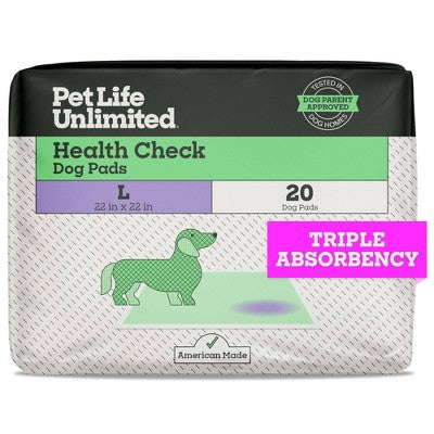 Pet Life Unlimited Health Tracker Dog Pads - 20ct: Unscented, Pet Training Pads, All Ages