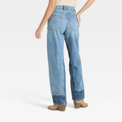 Women's Mid-Rise 90's Baggy Denim Jeans 8 Short