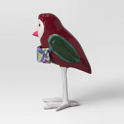 Featherly Friend Statuary Outdoor Aluminum Bird Figurine - Threshold