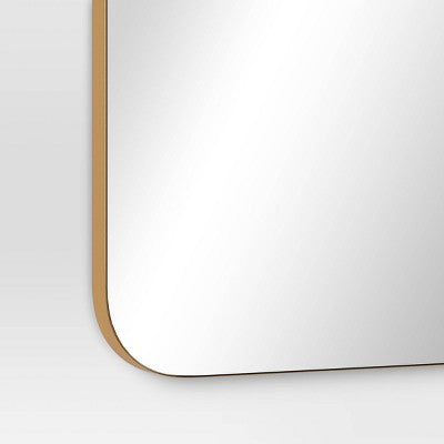20" x 60" Infinity Full Length Mirror Brass - Threshold: Modern Leaning, Wall Mountable (LOCAL PICKUP ONLY)