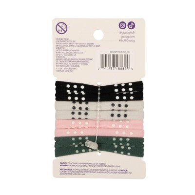 Goody Sport Seemless Elastics Non-Slip Grip - 8pk - Green/Pink
