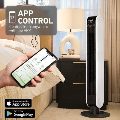 Holmes 40' Wi-Fi Tower Oscillating Fan with Clean Breeze (LOCAL PICKUP ONLY)