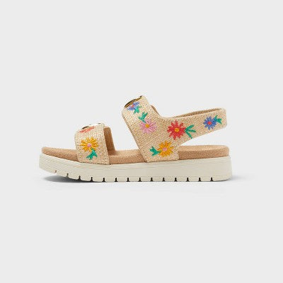 Toddler Girls Sequerah Footbed Sandals - Cat & Jack Multicolor 8T