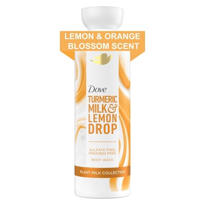 Dove Beauty Plant Milk Cleansing Body Wash - Turmeric & Lemon - 17.5 fl oz: Moisturizing, Paraben-Free, Sulfate-Free, Vegan