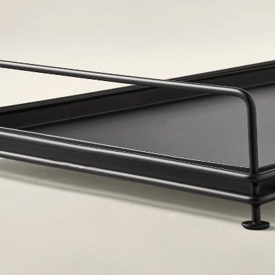 Decorative Metal Entryway Boot Tray Black - Hearth & Hand with Magnolia: Iron Shoe Mat, Indoor Use, 30x15 Size (LOCAL PICKUP ONLY)